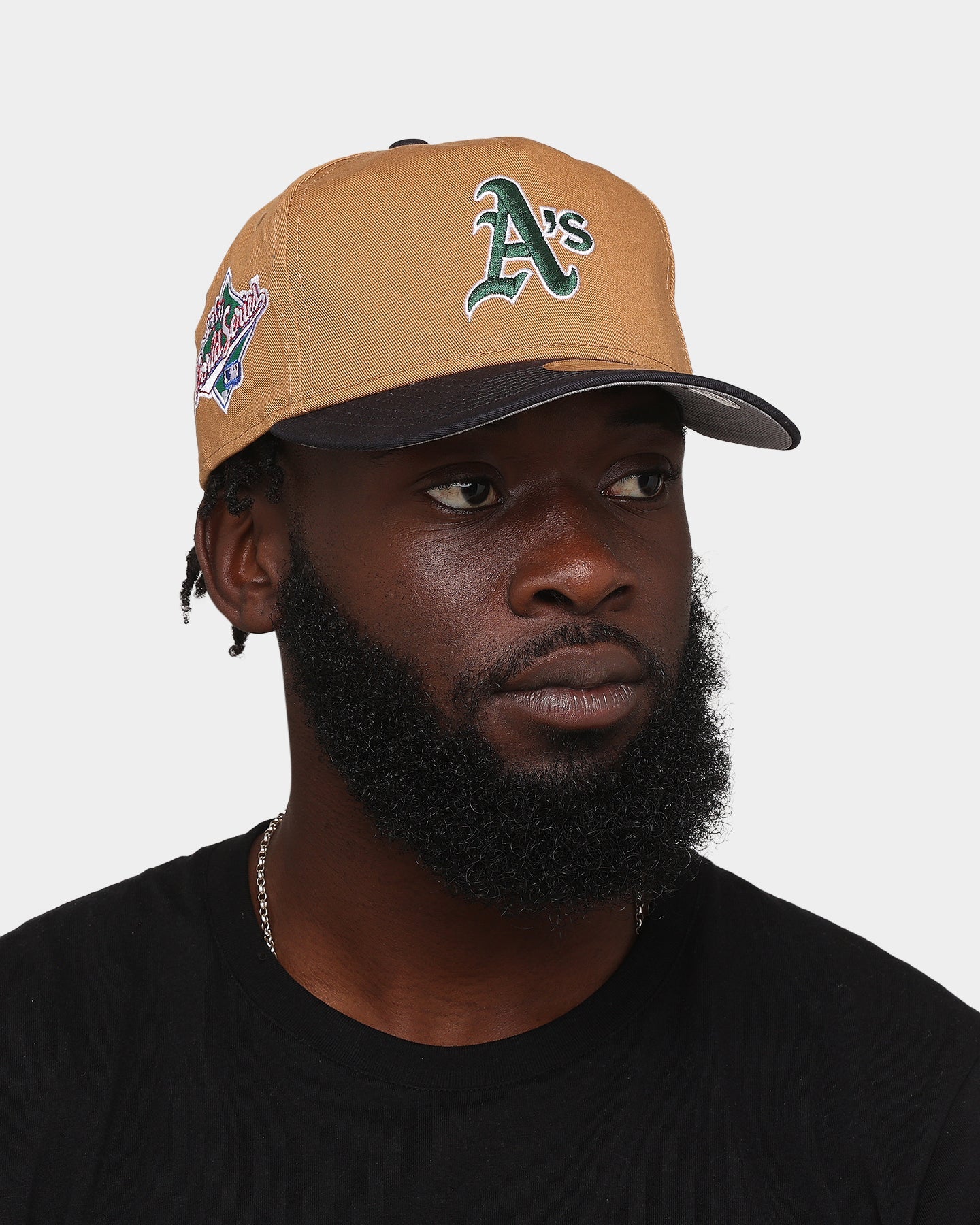 New Era Oakland Athletics 'Midnight Harvest 2-Tone' Old Golfer Snapback Wheat/Navy