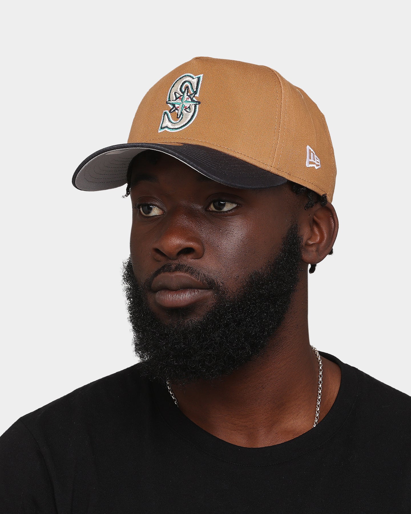 New Era Seattle Mariners 'Midnight Harvest 2-Tone' 9FORTY A-Frame Snapback Wheat/Navy