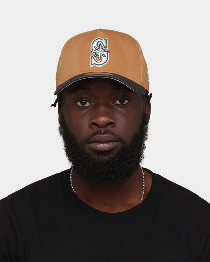 New Era Seattle Mariners 'Midnight Harvest 2-Tone' 9FORTY A-Frame Snapback Wheat/Navy