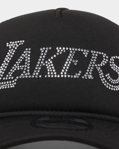 New Era Los Angeles Lakers Rhinestone Trucker 9FORTY A-Frame Snapback Black