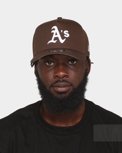 New Era Oakland Athletics 'Walnut' 9FORTY A-Frame Snapback Dark Brown