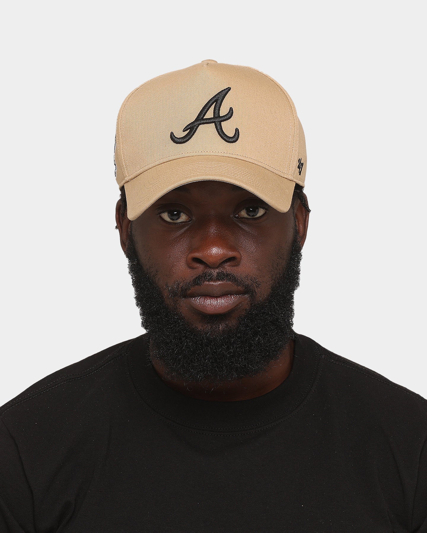 47 Brand Atlanta Braves 'Khaki Stadium' Sure Shot 47 MVP DT Snapback Khaki/Black
