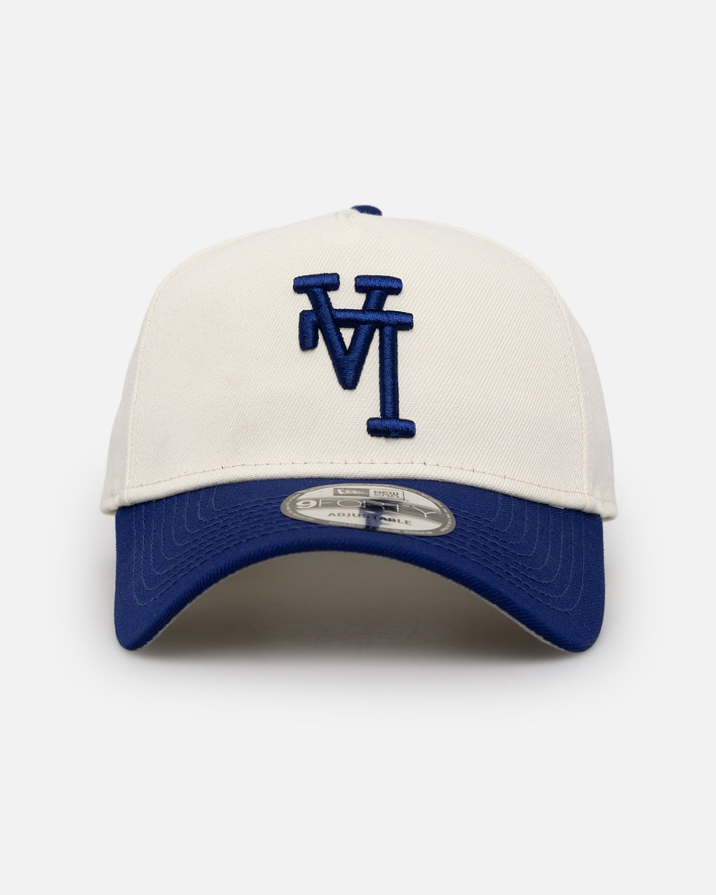 New Era Los Angeles Dodgers 'Upside Down LA Logo' 9FORTY A-Frame Snapback Chrome/Dark Royal