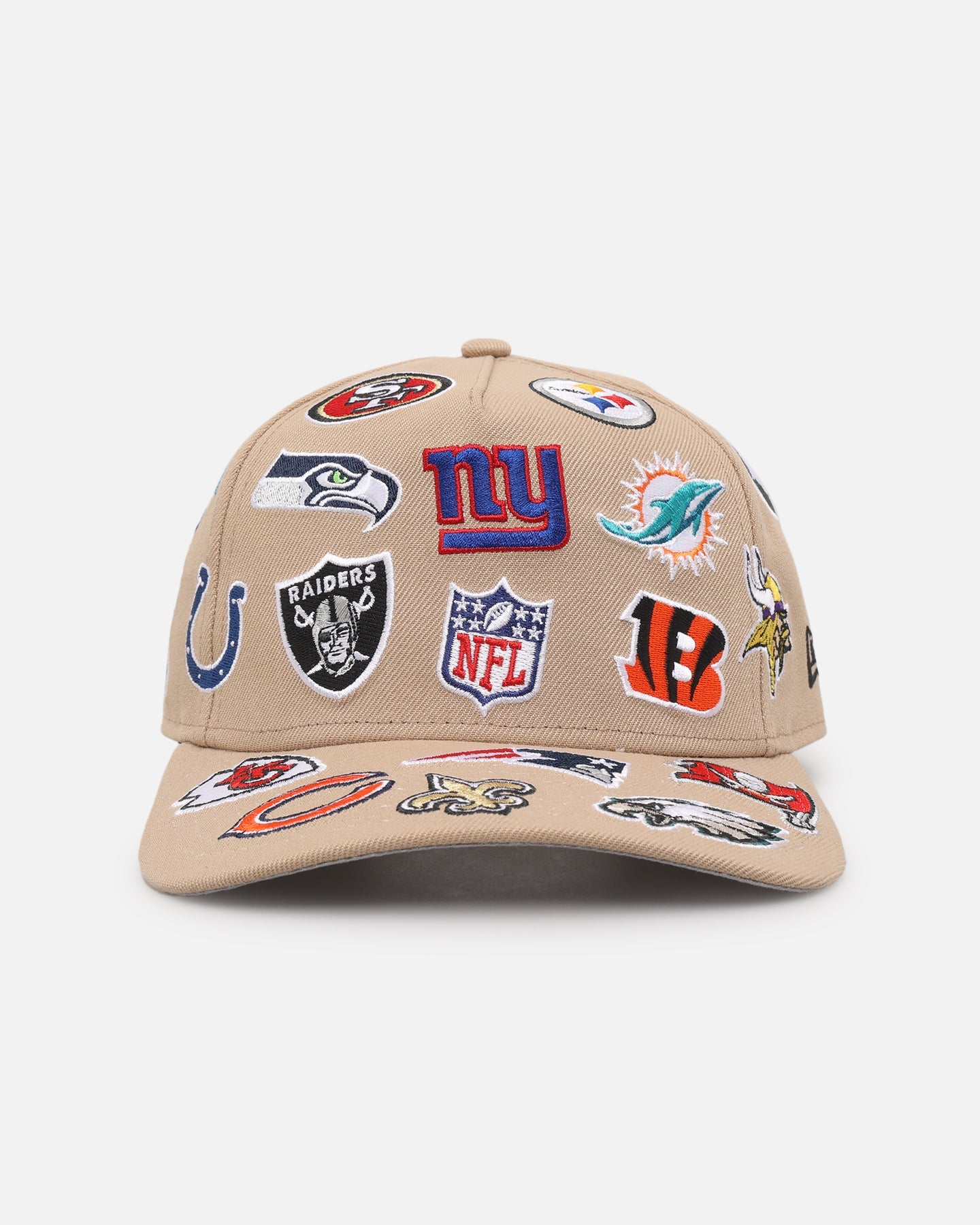 New Era NFL 'All Over Leagues' 9FORTY A-Frame Snapback Camel