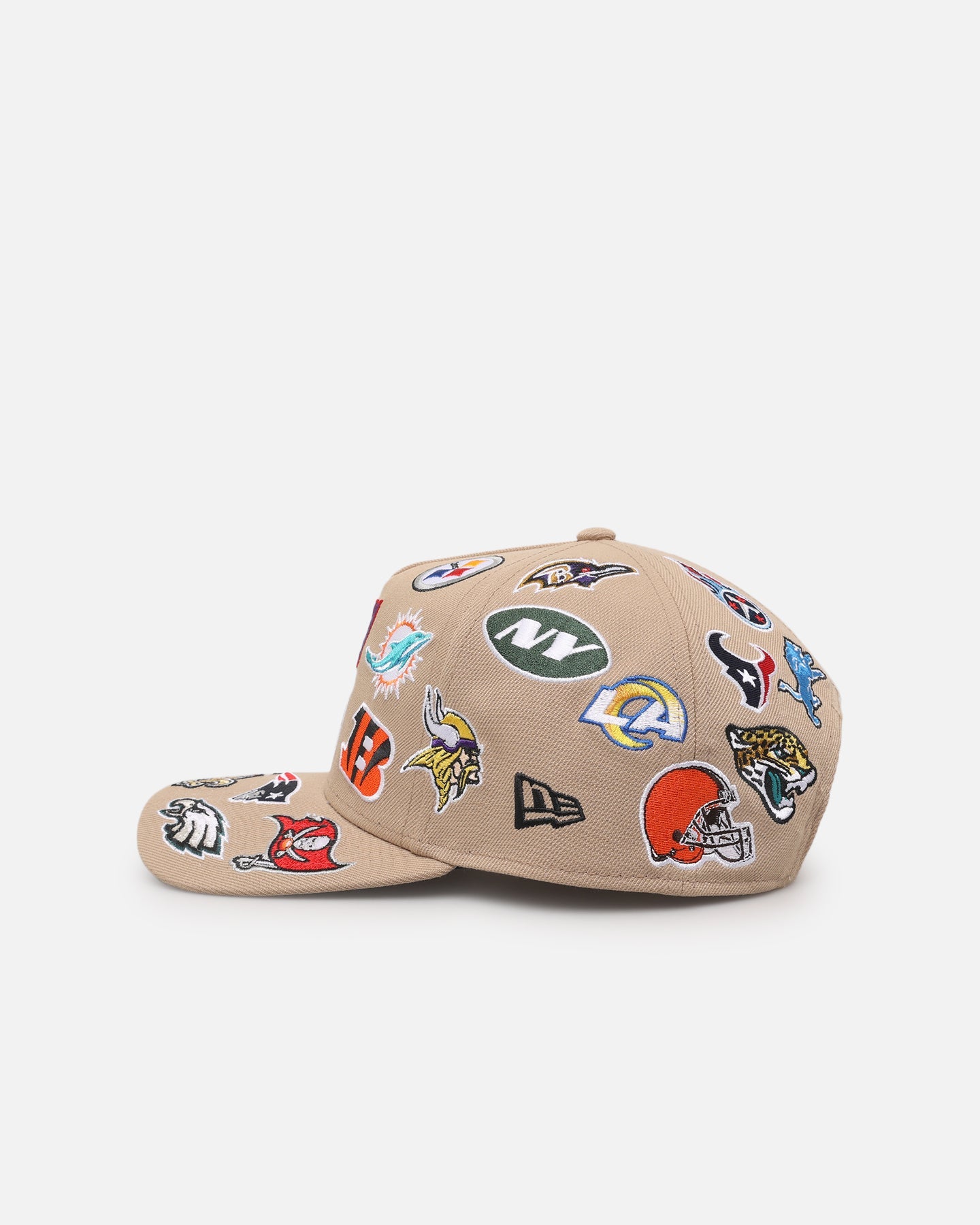 New Era NFL 'All Over Leagues' 9FORTY A-Frame Snapback Camel