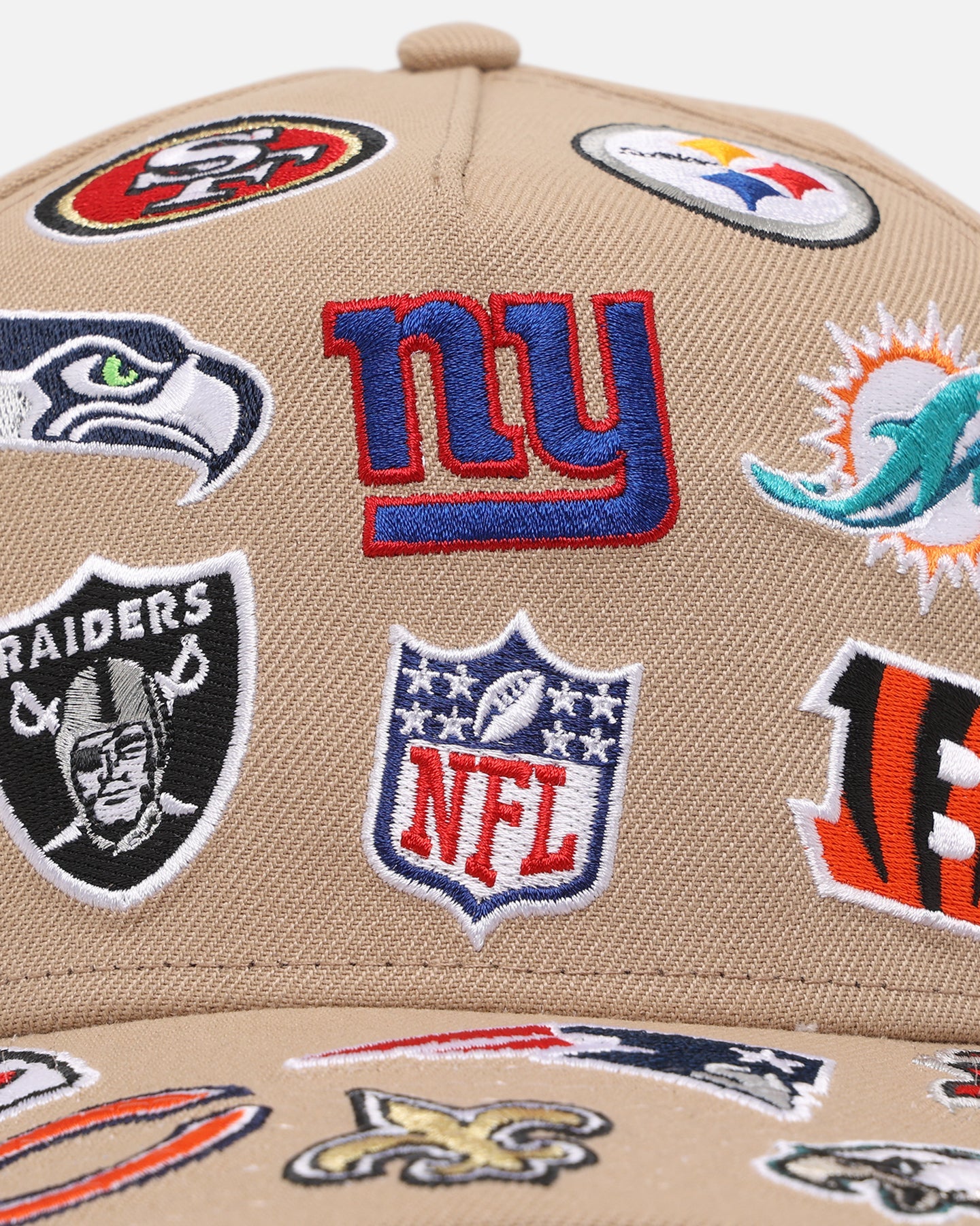 New Era NFL 'All Over Leagues' 9FORTY A-Frame Snapback Camel