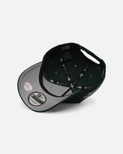 New Era Los Angeles Dodgers 'Upside Down LA Cord' 9FORTY A-Frame Corduroy Snapback Green
