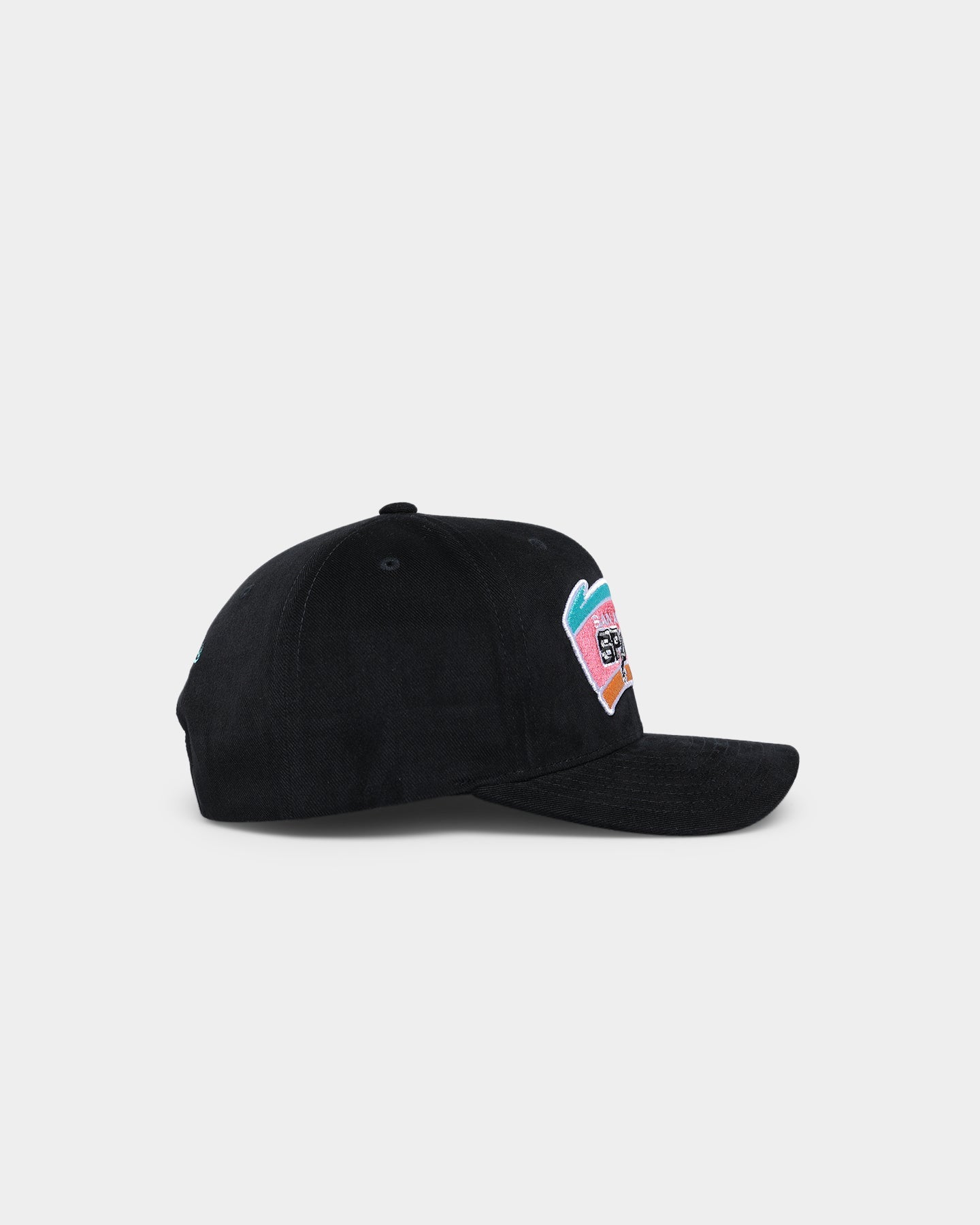 Mitchell & Ness San Antonio Spurs Hard Wood Classics Logo Pro Crown Snapback Black