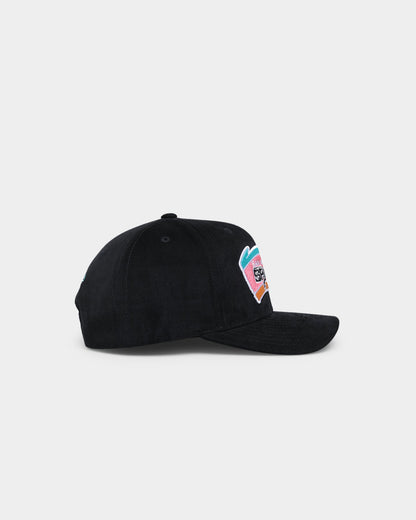 Mitchell & Ness San Antonio Spurs Hard Wood Classics Logo Pro Crown Snapback Black