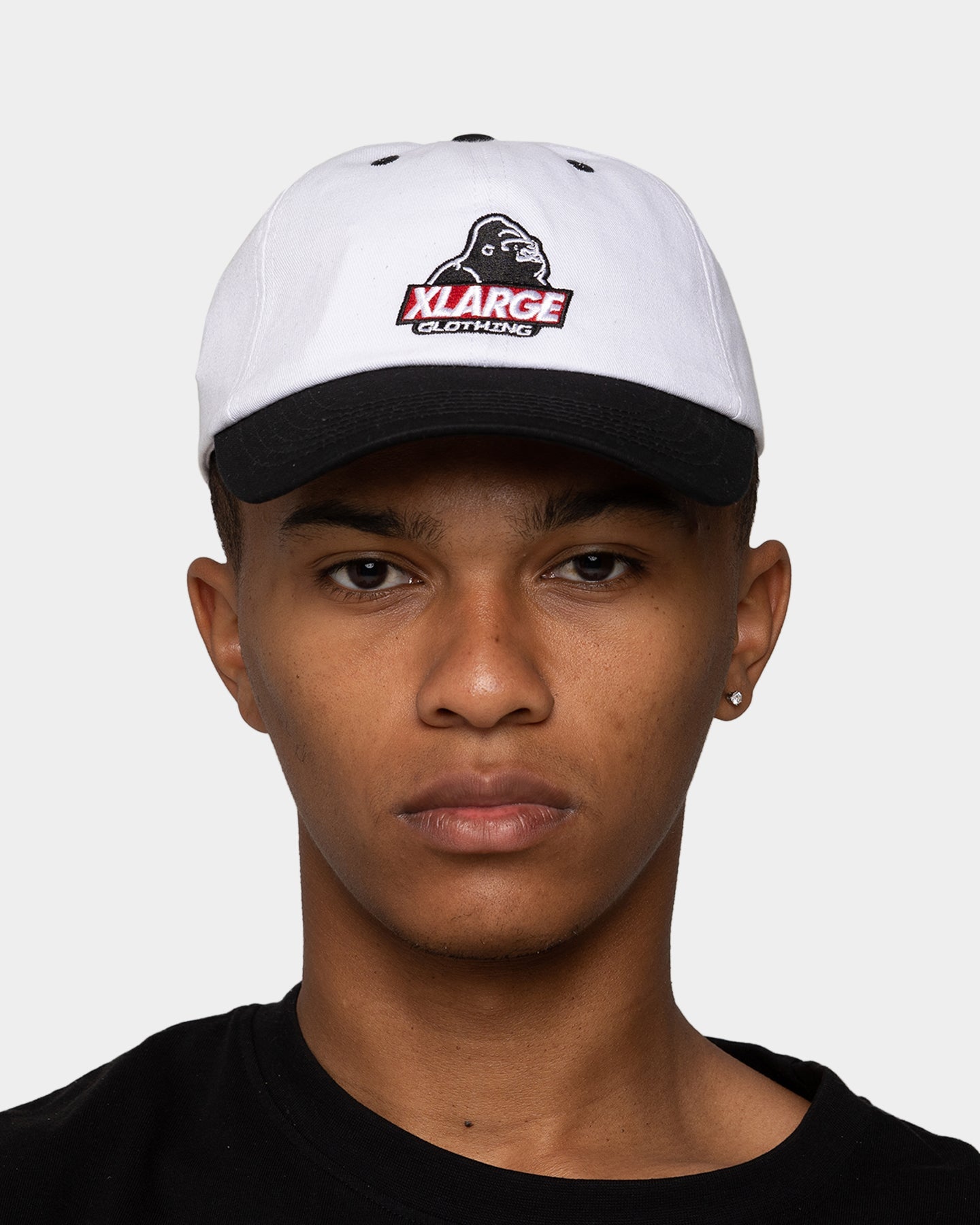 XLARGE Slanted Logo Snapback White/Black